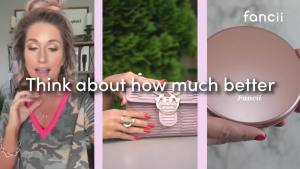 Fancii LED Lighted Travel Makeup Mirror 1x/10x Magnification - Daylight LED Compact Portable Large 5" Wide Illuminated Folding Mirror (Lumi) (White)