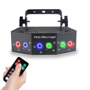 ALIEN 6 Lens Patterns RGB Disco DJ Laser Light Projector DMX Remote Stage Lighting Effect for Party Holiday Dance Wedding Lamp