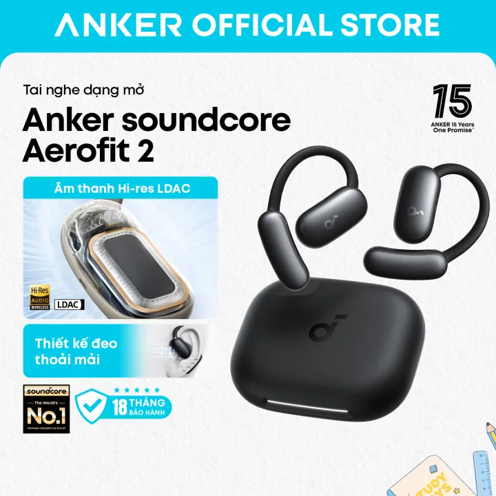 Tai Nghe Bluetooth Kẹp Tai Anker soundcore AeroFit 2, Âm Thanh Hi-Res, Đeo Êm, Điều Chỉnh Linh Hoạt | BigBuy360 - bigbuy360.vn