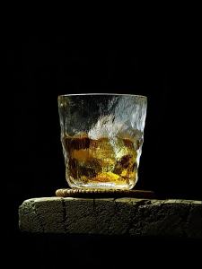 Net Red Japanese Glacier Cup Crystal Hammered Whiskey Glass Small Tea Cup Household Drink Water Cup Plum Wine