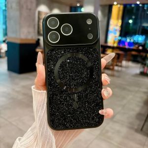 Fashion Glitter Diamond For Magsafe Magnetic Phone Case For iPhone 18 17 Air 16 15 14 13 Pro Max Glass Camera Protect Cover