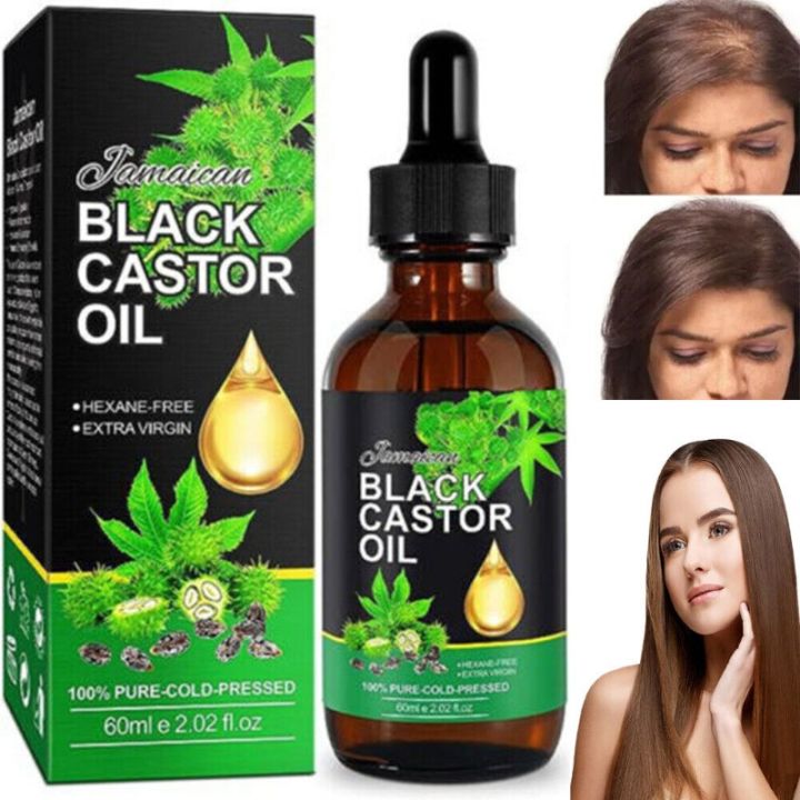 30/60ml Jamaican Black Castor Oil, Organic 100% Pure Cold Pressed Hair ...