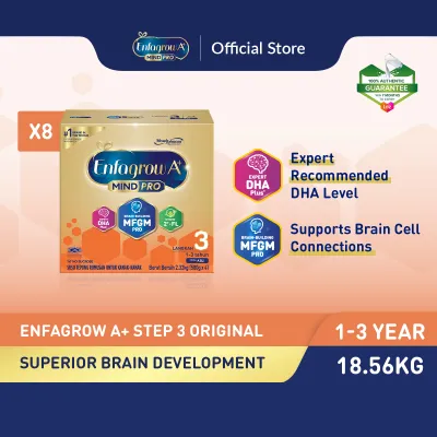 [Bundle of 8] Enfagrow A+ Step 3 (1Y+) Original Milk Formula Powder (2.32kg x 8)