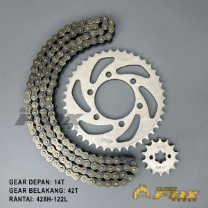 GEAR GIR SET GIR  PAKET NINJA  HIGHT QUALITY GPX 14T 42T 428H 122L