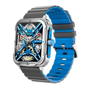 Rainbuvvy D09 Smart Watch Equipped Heart Rate Monitoring Bluetooth Call  AI Voice Assistant 1.83 HD Screen NFC Health Monitor