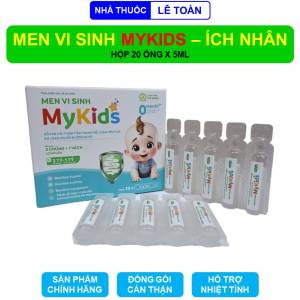 Men vi sinh mykids Ích Nhân hộp 20 ống x 5ml hỗ trợ cải thiện đường ruột cho bé