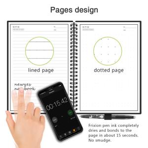 A6 Size Smart Reusable Erasable Notebook Microwave Wave Cloud Erase Notepad Note Pad Lined With Pen Save Paper2026