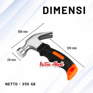 Palu Kambing Gagang Fiber Multifungsi X-Tools 0.25kg 8oz - Tahan Lama & Aman