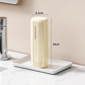 Portable Toothbrush Holder With Dust Proof Lid Travel Toiletry Cup Toothbrush Case for Couples Business Trip Tooth Rinse Cup with Storage Box