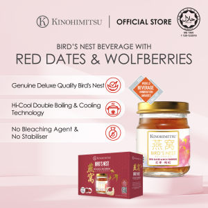 Kinohimitsu Birds Nest With Red Dates & Wolfberries Inner Beauty Supplement 75ml x 6s - Youthful Complexion Anti-Ageing