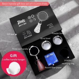 BINCOO ชุดอุปกรณ์เครื่องชงกาแฟเอสเพรสโซสำหรับชงกาแฟชุดอุปกรณ์ชงกาแฟขนาด51มม./2ตัวขนาด58มม. ไม่มีก้นและก้น