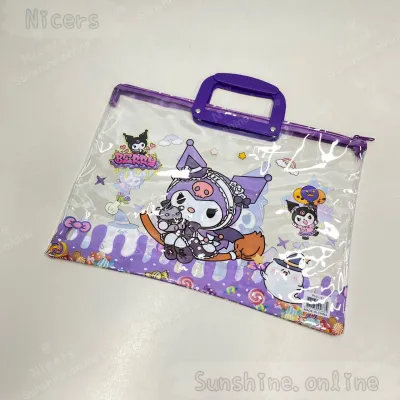 PVC-181 Handy Clear expanding plastic envelope sanrio design with zipper