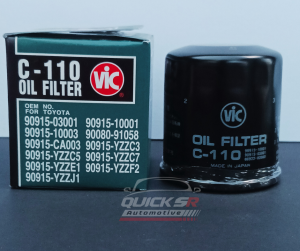 Quick S/R Automotive VIC Oil Filter C110 for Toyota Vios Avanza Corolla Wigo Altis Echo Yaris (1pc)