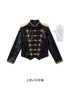 Halloween children MJ Sequin performance costume   Jackson cos Michael imitates tap dancing MJ Stage performance costume