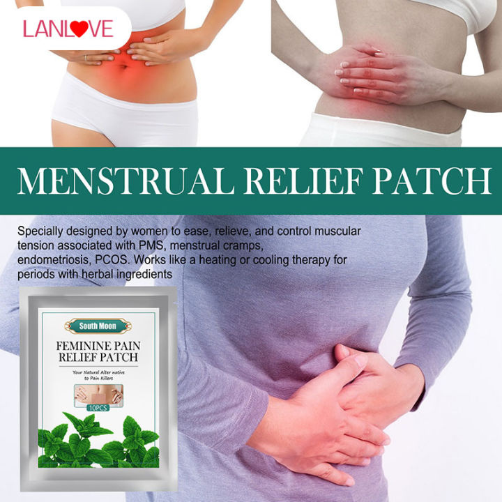 LANLOVE Menstrual Relief Patch for Menstrual Period Symptoms and Cramps Natural Herbal Pain