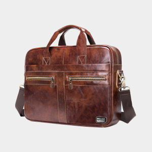 Cặp đeo chéo xách da PU văn phòng làm việc lịch lãm tính năng đựng laptop 15 inch tiện lợi [CHẤT LƯỢNG]