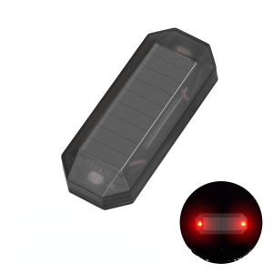 Car Solar LED Mini Warning Light Night Ride for Motorcycle Electric Vehicle Bicycle Tail Light Strobe Warning Light