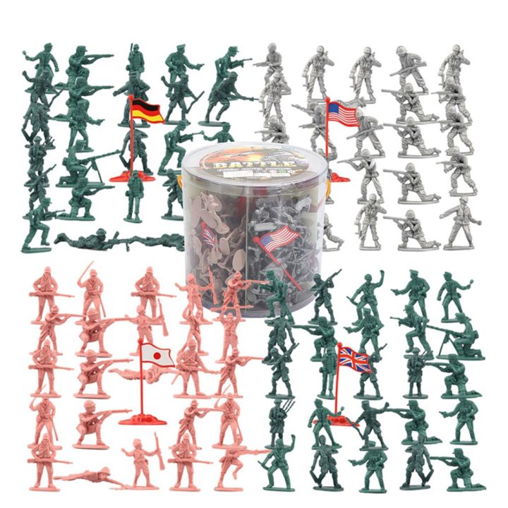 Army Men Action Figures 200+ WWII Toy Soldiers - 26 Unique Military Men ...