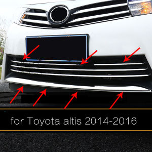 Front Rear bumper cover For TOYOTA Corolla Altis 2014 2015 2016 Stainless steel chrome trim