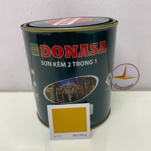 Sơn Sắt Kẽm Donasa  2 trong 1 màu DAF 6117 Nhũ vàng (Lon 800ml)
