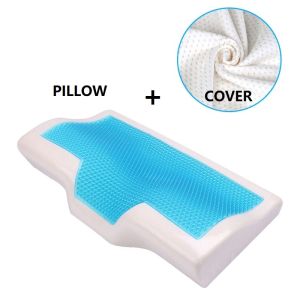 Joonaco KL Butterfly Shaped Bedding Pillows Cooling Gel Pillow Anti-snore Pillow Neck Pain Support Ergonomic Cervical Sleep Pillows