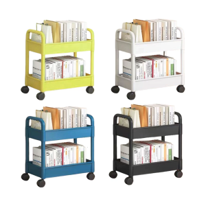 Fashionable Rolling Storage Cart Organizers with 3 Tiers Multipurpose Utility Trolley Portable for Home and Office