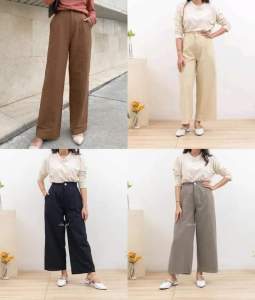 Highwaist Loose Kulot Jeans Model korean Style - Celana Jeans Wanita Boyfriend Model Terbaru 2024 - Denim Celana Jeans Wanita Kulot Highwaist - Celana Panjang Wanita Kulot Loose Celana Boyfriends - Celana Jeans Wanita OOTD BEST SELLER 2024