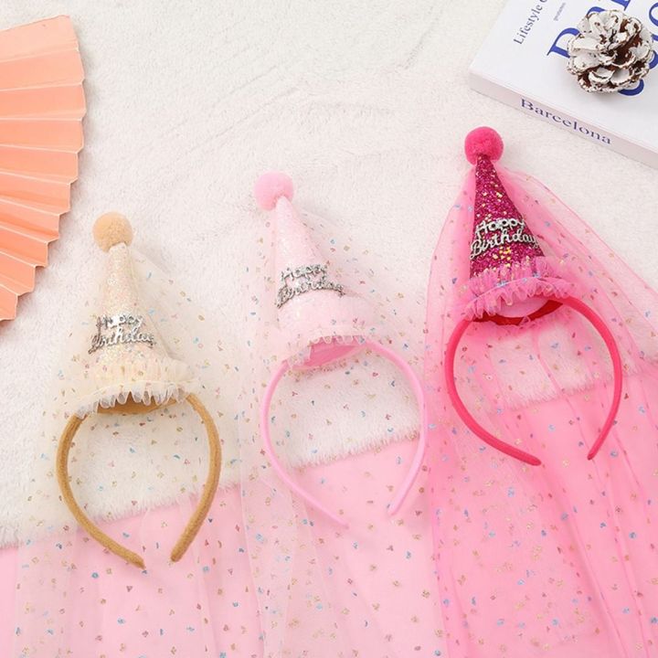 YTM Cute Funny Head Hoop For Kids Birthday Hat Mesh For Children Happy