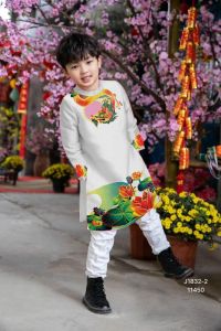 ao dai cach tan rong hoa sen