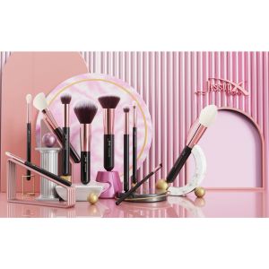 Jessup T160 15ชิ้น Individual Set Black/Rosegold เซ็ตแปรงแต่งหน้า