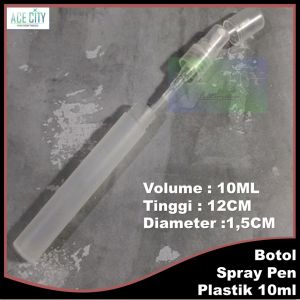 Botol Spray Pen Plastik 10ml dan 5ml- Putih / Warna Doff / Frosted / Botol Parfum