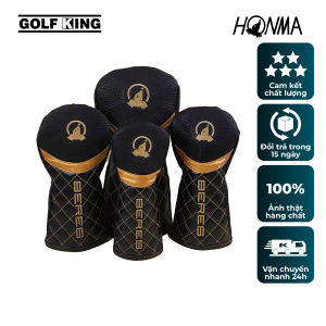 Bộ 4 cover Honma Beres che đầu gậy golf lót nỉ chống xước chống nước chất liệu da