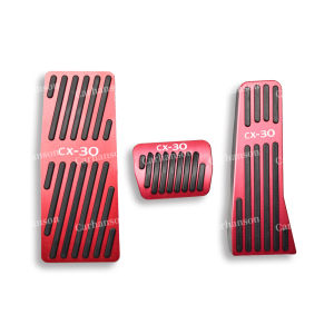 carhanson Car Accessories For Mazda CX30 CX-30 Aluminum Gas Rest Foot Pedal 2019 2023 Pedal Pad Car Accelerator Brake Footrest Pedal Protector Sticker