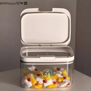WP💓💛💖 Laundry Pod Container Laundry Pod Holder Sealed And Automatic Pop-Up Large Capacity Holds Laundry Pods For Laundry Room