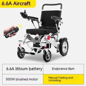 New German nd Premium Lightweight Electric Wheelchair with Power Fold Remote Control and Foldable Backrest