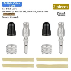 JACAUY Zinc Alloy Inserts for Dunlop Valve Copper Nuts Convenience British Style Old Bicycle Tire Valve Core Sit Tube Nozzle D/V Core Replacement Cycling Accessories