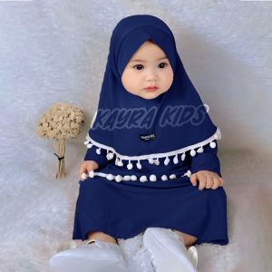[Ship from KL] PREMIUM Newborn Baby Gamis 0-18 months Girls Clothes Set Hijab Children Muslim Clothing Pakaian Muslim Anak