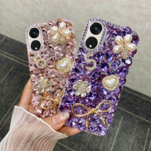  Rhinestone Phone Case Oppo Reno 10 Pro 5G Reno 8T 4G 5G 8 5G 7 Z 8Z 7Z 6 5 4 5G 4G Pro Phone Case Luxury Pearl Rhineston Diamond Bling Glitter Phone Case
