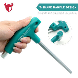 Hex Key Allen Wrench Set 1.5-6mm Hexagonal Wrench with Rubber Handle for Bicycle Motorcycle Car Repairing Wrench Tools