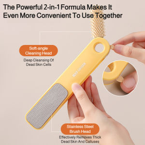 3in1 Exfoliator Foot Wash Brush Foot Scrubbing Tool Toe Exfoliator