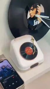 Thiết kế mới máy nghe nhạcdi động loa Bluetooth không dây cổ điển retro âm thanh nổi bass nặng cho phòng ngủ tiếng ồn trắng khi ngủ