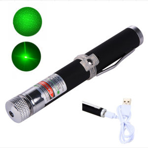 USB Rechargeable Green Laser Pointer 532mm 2000m Long Range lezer hijau 532mm Laser Single Pointer Pen High Powerful Device for Teaching and Hunting