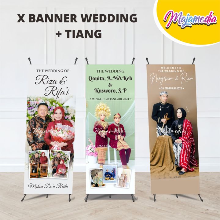 X BANNER WEDDING CUSTOM | Lazada Indonesia