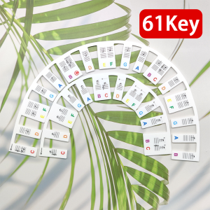 สินค้ามีคุณภาพ กระดาษโน้ตเปียโนซิลิโคน 61/88คีย์ สติ๊กเกอร์ติดเปียโน ลอกออกได้ สำหรับมือใหม่
