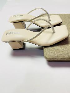 Hak tahu wanita terbaru hak tahu 5 cm tali jepit mutiara heels pesta