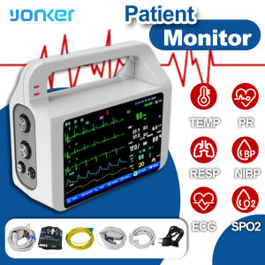 Yonker Medical E5 multi-parameter patient monitor TFT 5 Inch Digital screen 825g portable patient monitor SPO2&NIBP&PR&TEMP&ECG