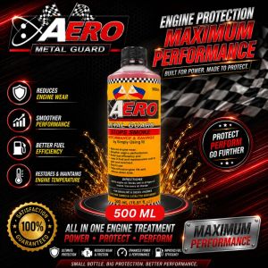 Aero Metal Guard Engine Treatment 500mL Smoother Performance Better Fuel Efficiency Restores Engine Temperature