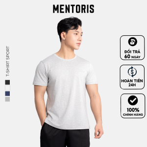 Áo thun nam cotton pima cổ tròn Mentoris Mềm mại thấm hút mồ hôi chống bai gião MCTS24S011