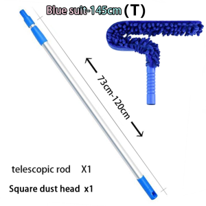[✅Sg Ready Stock] Ceiling Fan Duster Absorb Dust Save Strength Adjustable Telescopic Removable Washable Super Cilia