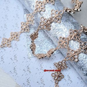 Variasi Diamond Aplikasi Jahit  Rosegold Dan Silver Kupu Panjang Per 5O Cm